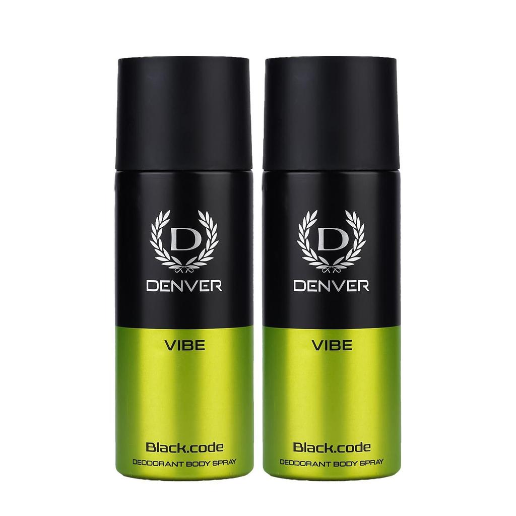 Denver Black.Code Vibe Deo Körperspray 150 ml Jeweils (2er-Pack)