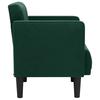 Armchair with Armrests Dark Green 53 cm Velvet