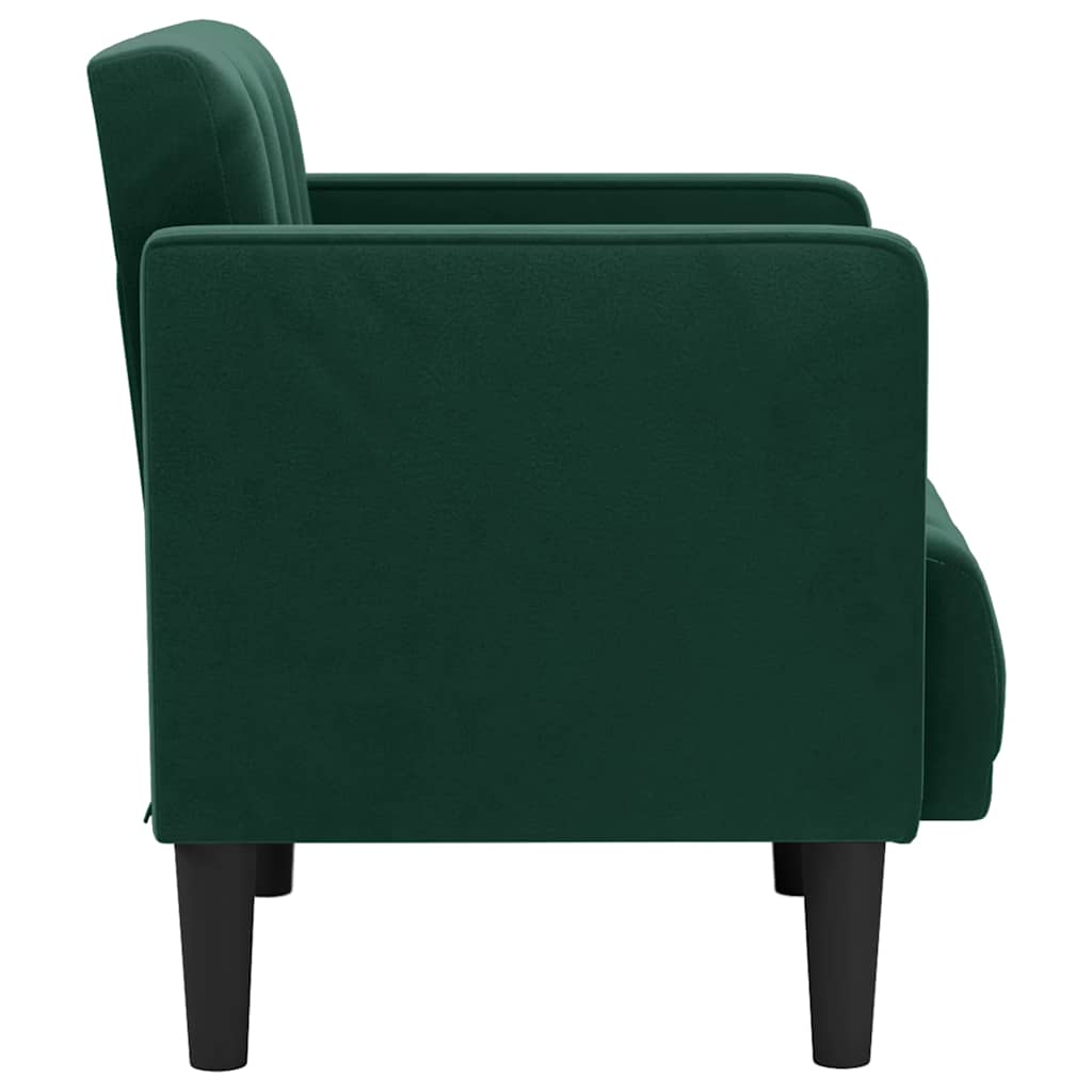 Armchair with Armrests Dark Green 53 cm Velvet