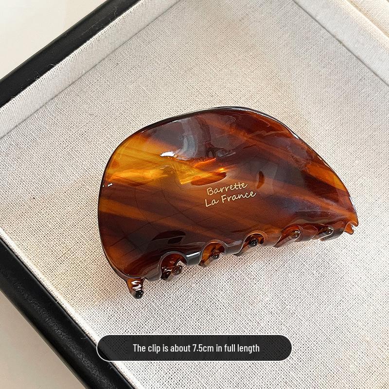 Retro Women's Acetate Claw Clip - High-End Bun and Shark Hair Accessory