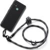 Case - E.F.CONNECTION - For Xiaomi Redmi 12C/11A - Shockproof Protection - Removable Lanyard - Black Silicone