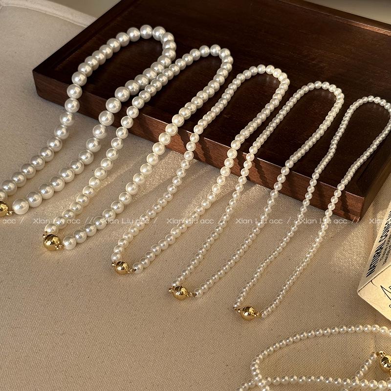 Elegant Shijia perlekjede: 2024 Magnetisk kragebenskjede for kvinners høst- og vinterstil