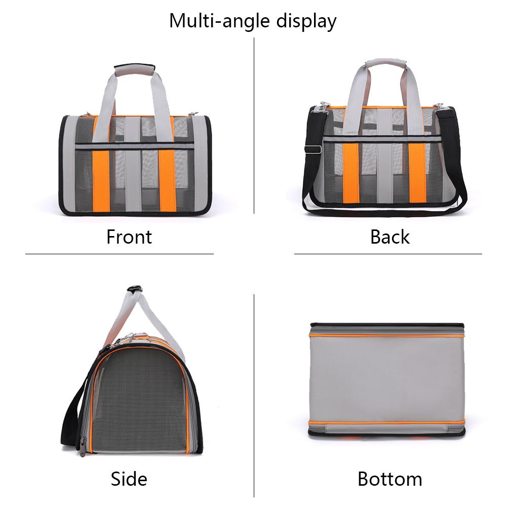 Carrier Dog Handbag Breathable Pet Carrier Transport Travel Bag Summer Foldable Portable Reflective Dogs Carrying Shoulder Bag