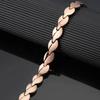 Gold Plated Stainless Steel Energy Magnet Bracelet, Detachable Radiation Resistant Four In One Couple Magnetic Therapy Bracelet
