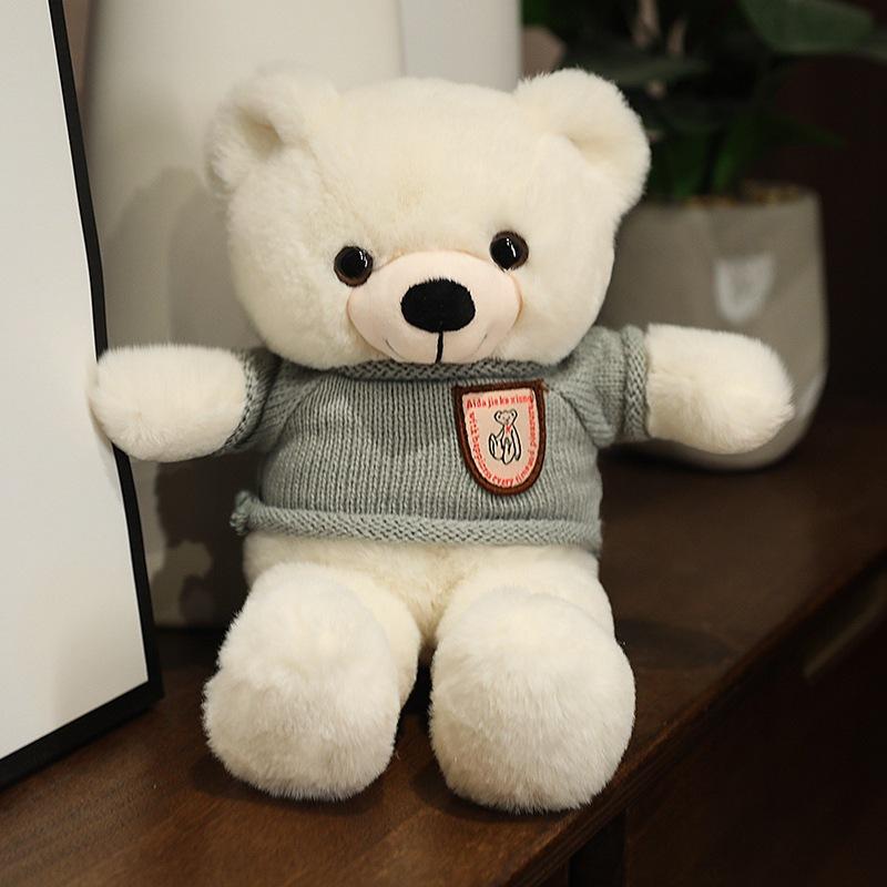 Niedlicher Plüsch-Teddybär mit Fliege, Teddybär-Puppe, Plüsch-Teddybär, Kuschelbär-Puppe, Beruhigende Muppet-Puppe für Kinder