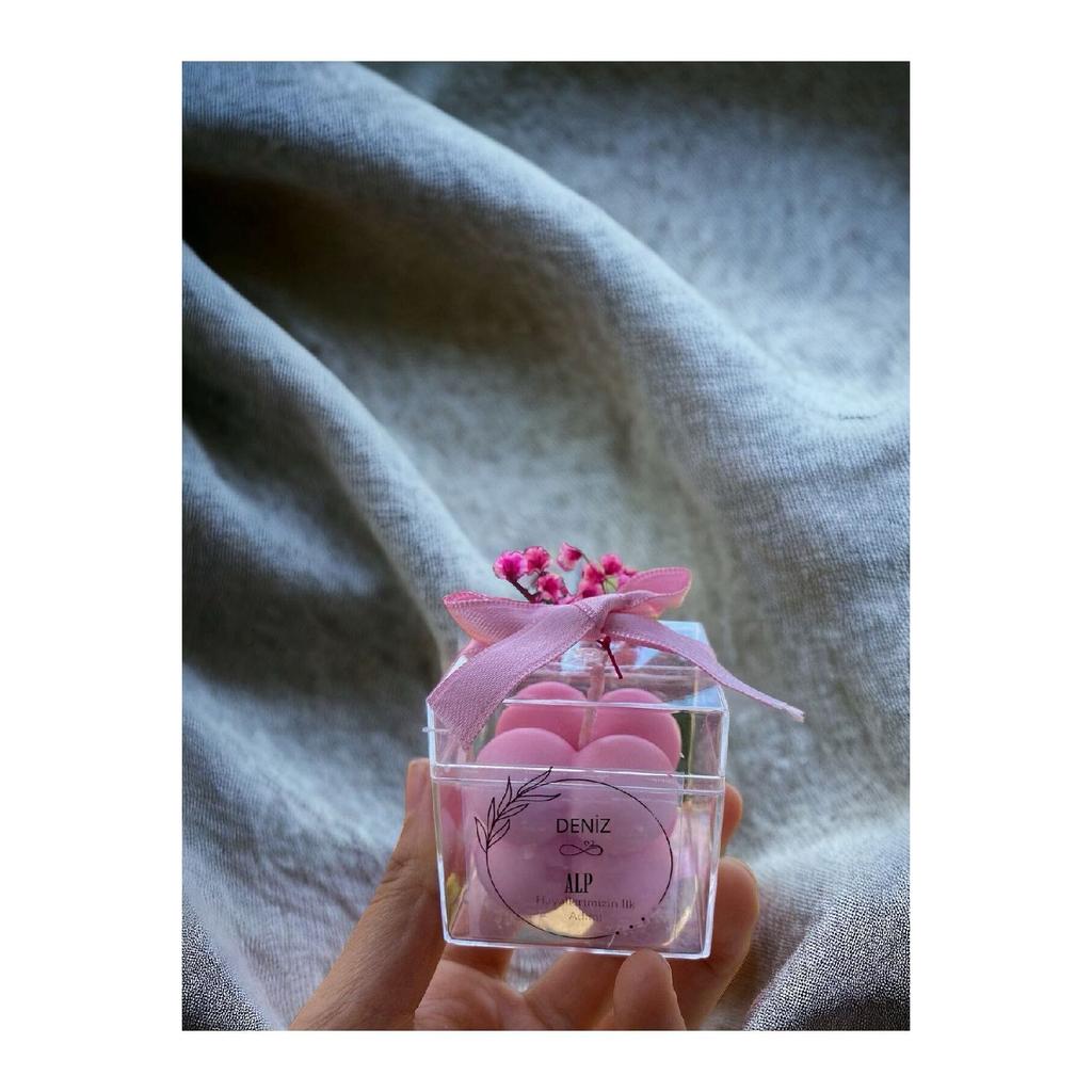 Natürliche Blumenblasenkerze zur Hochzeit, Verlobung, Hochzeitssüßigkeitengeschenk (20 Stk.)