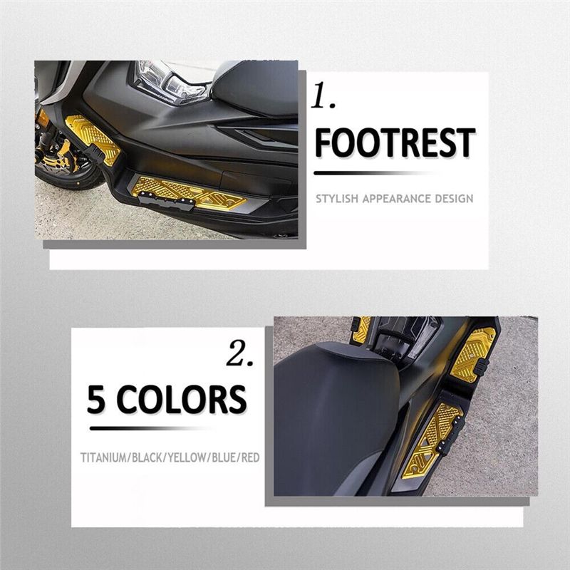 Portable Pedals CNC Anti-Slip Foot Pads Foot Pads Motorcycle Accessories For Honda FORZA 300 350