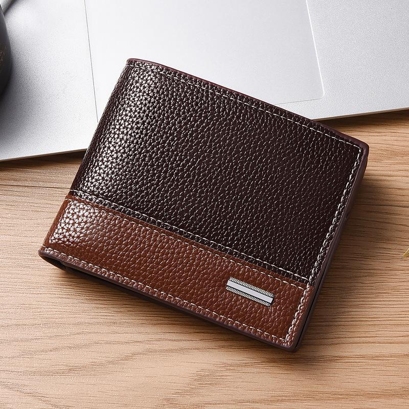 Men’s PU Leather Bifold Wallet Vintage Slim Credit Card Holder Business ID Cash Pocket Compact Coin Purse Retro Minimalist Wallet