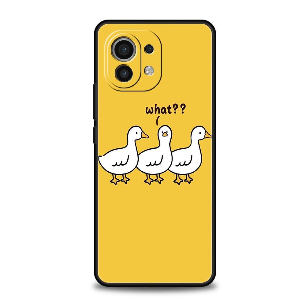 Phone Case For Xiaomi Mi 15 14 14T 13T 12T Pro 12 13 11 Lite 5G 11T X6 X5 Pro Soft TPU Cover Cute Cartoon Duck