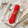 Festive Napkin Decor Christmas Deer Ring, Alloy Elk Holder, Holiday Metal Holders for Table Ring Winter Party Dining Decoration Rings Dinner