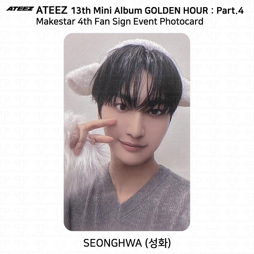 ATEEZ 13th Mini Album Golden Hour Part.4 Makestar Fan Sign Event Photocard