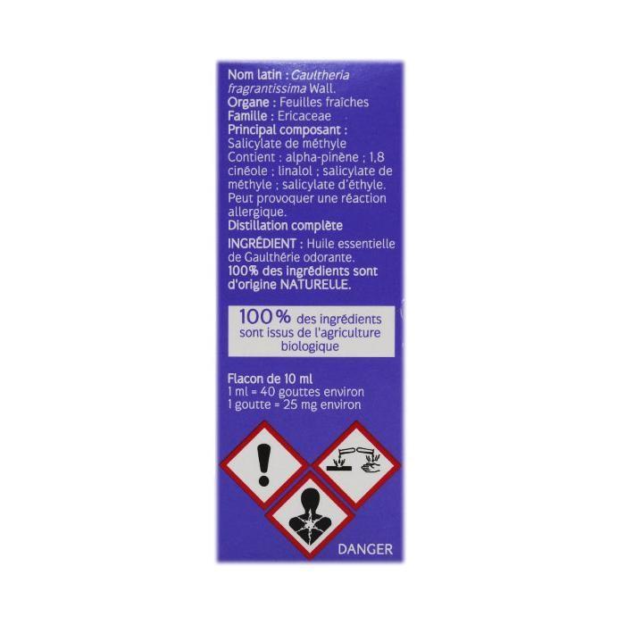Naturactive Huile Essentielle Gaulthérie Odorante Bio 10ml
