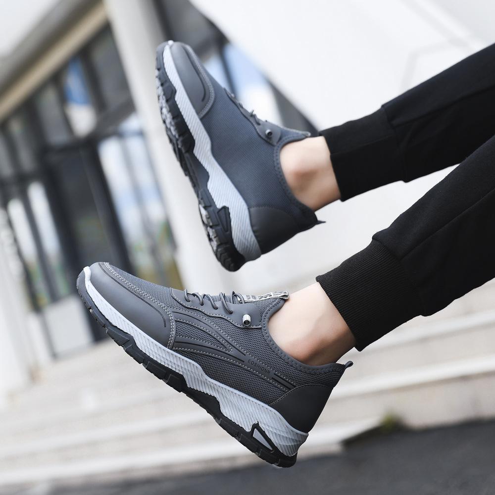 Autumn new breathable sports shoes men's mesh lightweight running shoes versatile trendy men's shoes