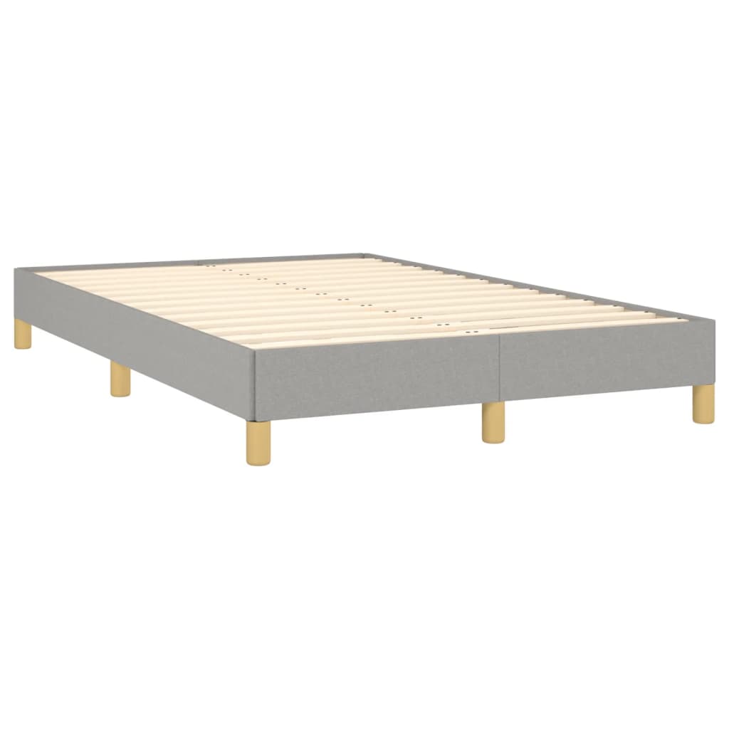 Vidaxl Letto Continentale Con Materasso, Grigio Chiaro, 120X190 Cm Tessuto