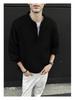 2025 Unisex American Retro Henley Sweater - Old Money Style with Lazy Vibe for Autumn/Winter
