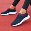 Women's Mesh Shoes with Trendy Fabric Design Comfortable Breathable Lightweight One Foot Outdoor Walking Casual Flat Shoes