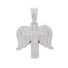 Alloy Necklace Men Trend Cross Angel Wings Pendant, Stylish Full Rhinestone Cool Hip Hop Jewelry