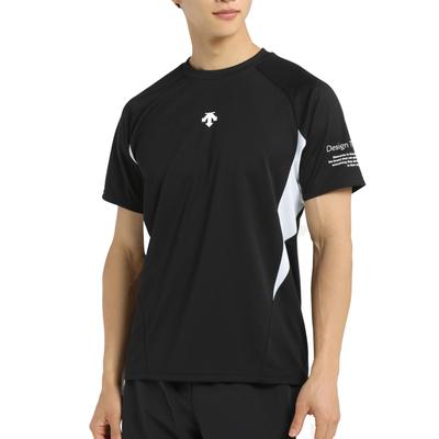 DESCENTE Short Sleeve Volleyball and Easy To Move Raglan for Men and Club BK00 Shirt, Moisture-Wicking, Quick-Drying, Breathable, In, Sleeves, Women,