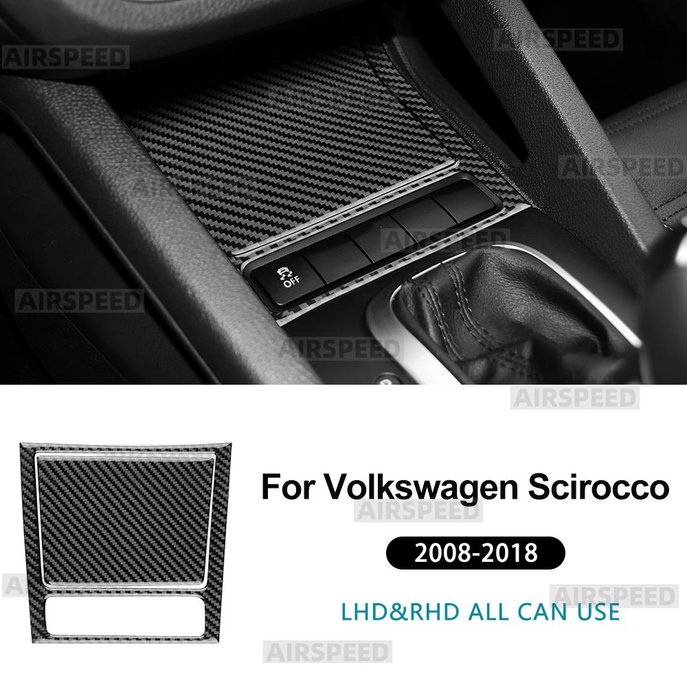 Real Soft Carbon Fiber Sticker for Volkswagen Scirocco 2008 2009 2010 2011 2012 2013 2014 2015 2016 2017 2018 Car Console Panel