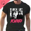 Viktor Tsoi Kino Camiseta Russia Rock Band TShirt Casual Short Sleeve Cotton Classics Music Clothes Camisa Vintage Printed Tee
