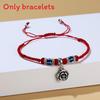 Owl Flower Turtle Elephant Pendant Weaving Bracelet With Alloy For Gift And Travel