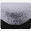 Winter Plush Rabbit Fur Car Seat Cushion Winter Warmth Thickened Wool One Piece Square Cushion for Main Driver or Co-pilot