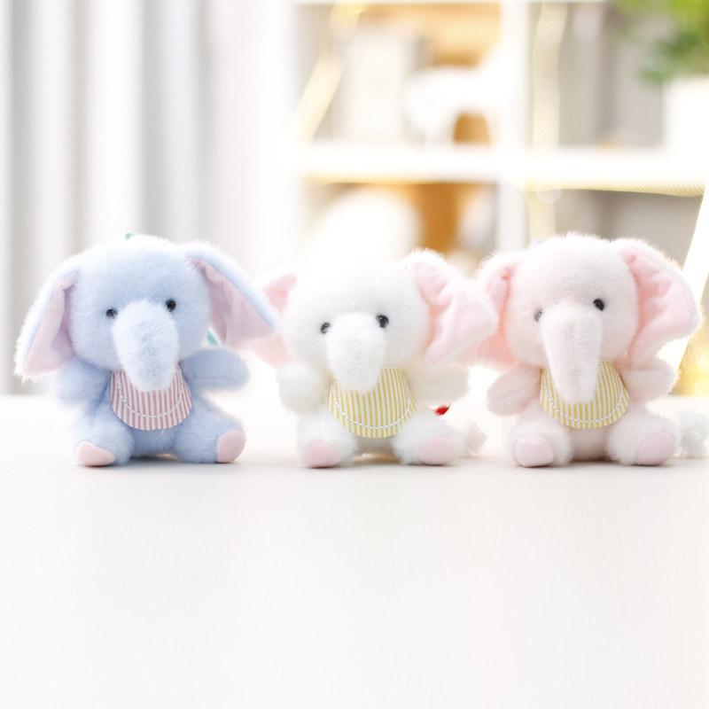 Plush Elephant Toy For Kids With Keychain Cute Animal Gift For Girls