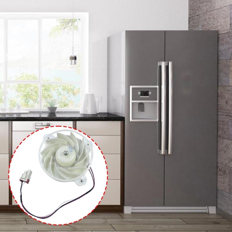 Easy Installation Plastic Refrigerator Evaporator Fan Motor DC12V 2.5W 1870RPM Replacement Part for Freezer Cooling Unit
