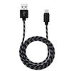 Type-C to Apple Plaid Woven Data & Charging Cable for Android Smartphones