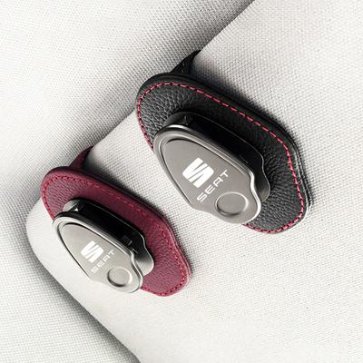 Car Sun Visor Glasses Holder Sunglasses Card Clip For Leon 5F Mk3 Ibiza Tarraco Arona Ateca Alhambra Interior Accessories