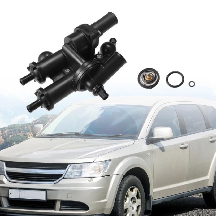 Ersatzthermostat mit Gehäuse Auto Motor Kühlmittel Thermostatgehäuse Baugruppe Autozubehör