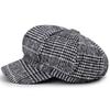 ZHENYUEQI Women's Plaid Wool Octagonal Newsboy Beret Hat