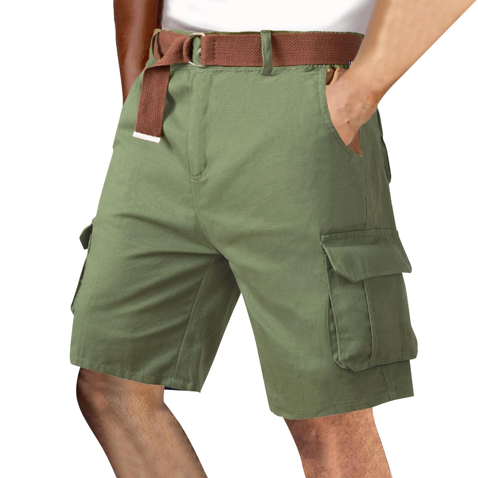 Мужские спортивные хлопковые льняные повседневные свободные шорты Повседневные пижамы — фото 3