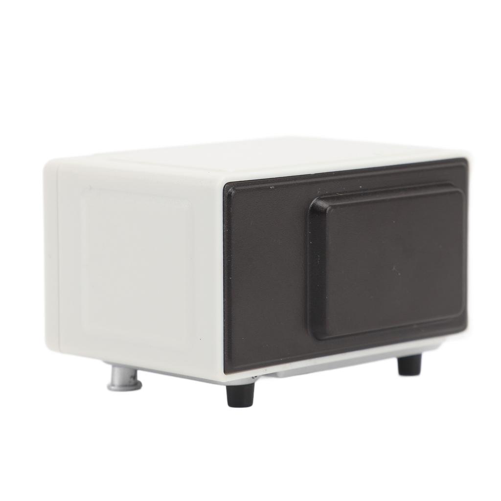 Miniature Dollhouse Microwave Model High Simulation Kitchen Accessories Ornaments Small House Microwave Decoration Model White