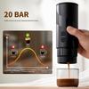 Portable Electric Espresso Machine for Travel, Car & Home - Stainless Steel with Powder Container