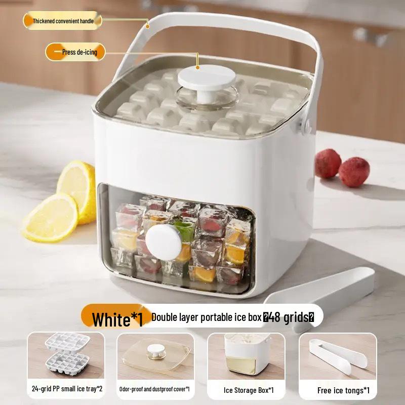 Ice Cube Mold - Food Grade, Large-Capacity Ice Tray for Freezer Food-Grade PET Material
