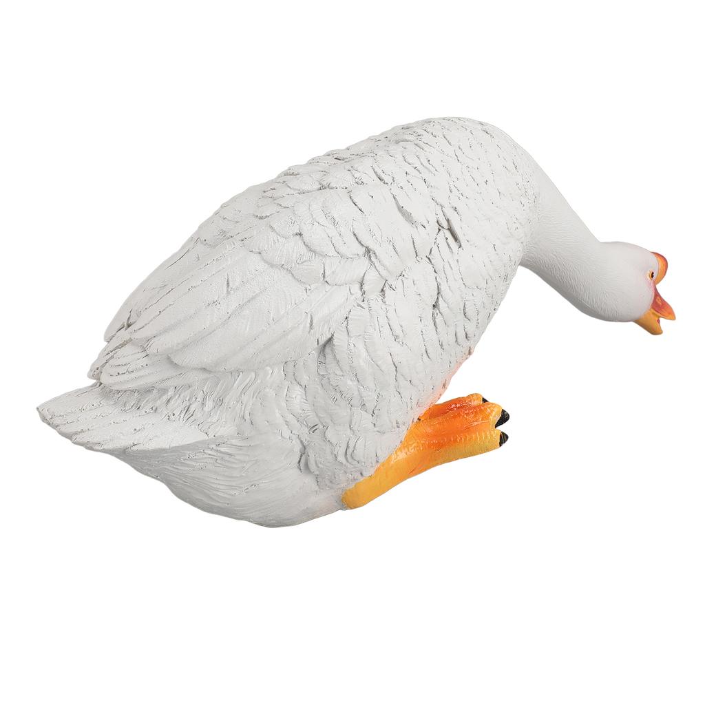 Resin Goose Statue Garden Decor Figurine Ornament for Pool Side Lawn Yard Outdoor Decoration Funny