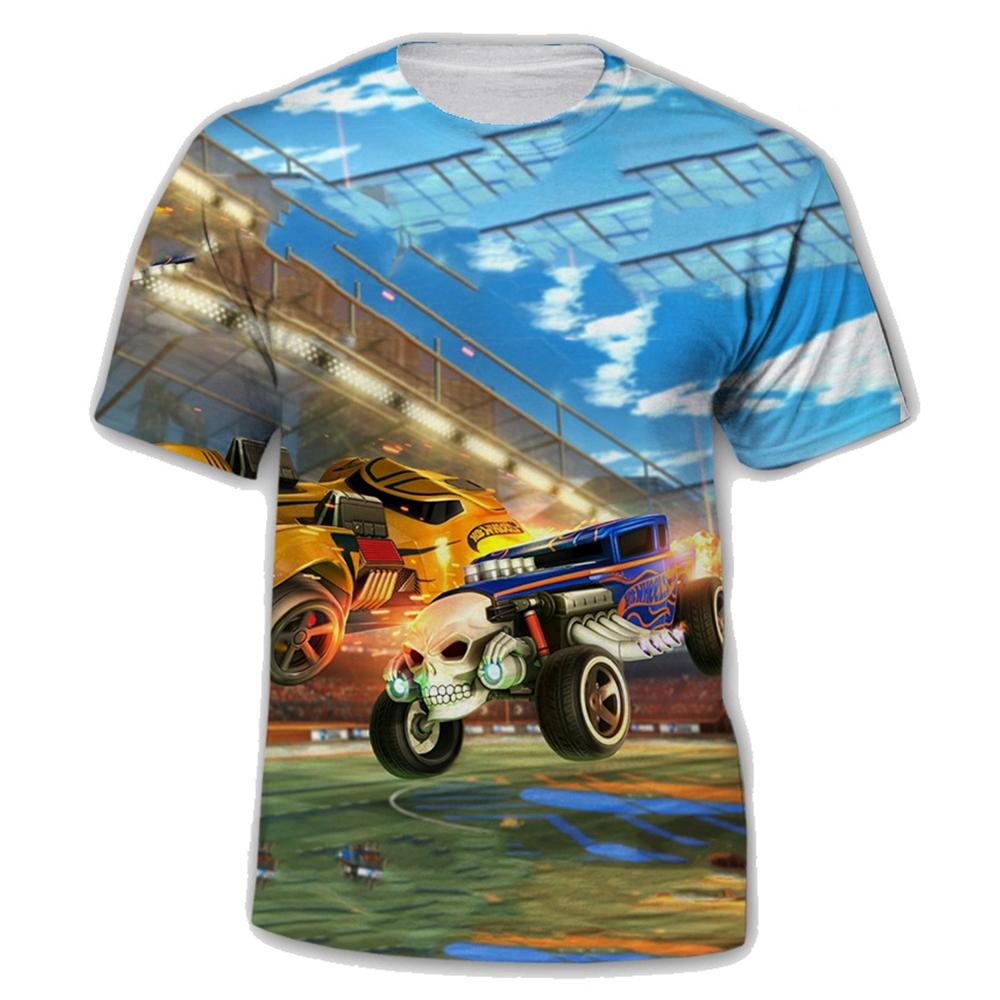 Kreativní design hry Rocket League, cool a módní tričko s neformální osobností