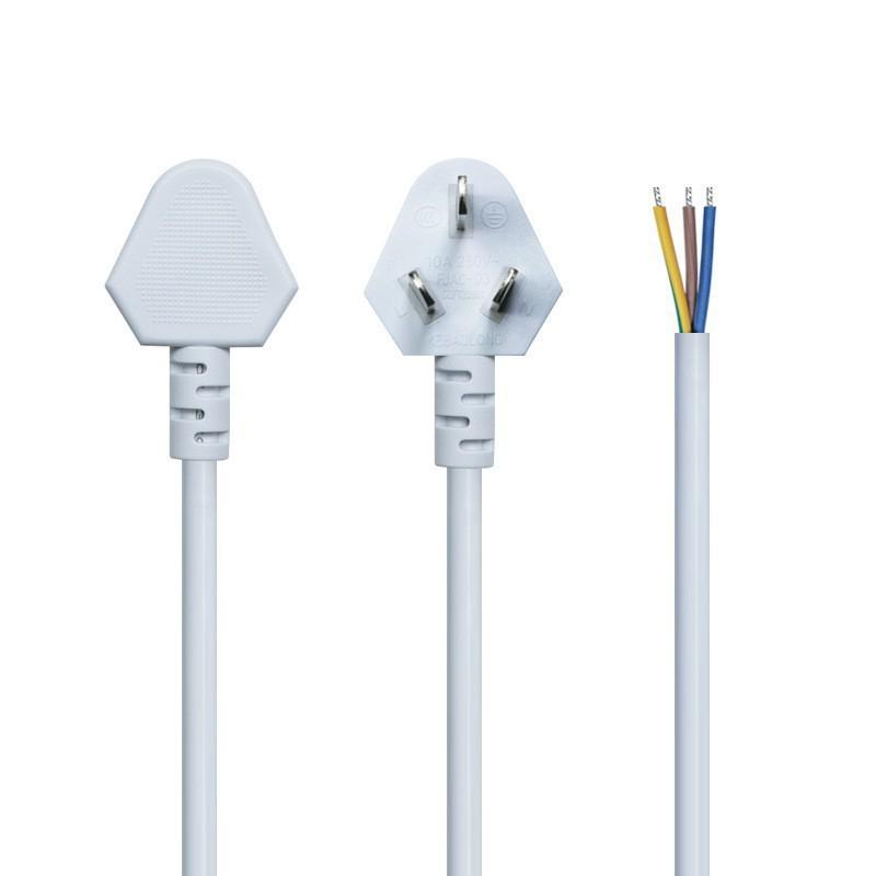 National Standard Type C High-Power 0.75, 1, 1.5mm² Tinned Tail Single-Head AC Power Cord