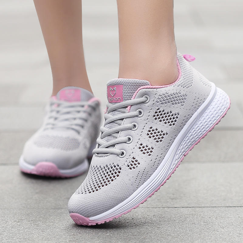 Fujian cold sticky women's shoes spring mesh shoes lightweight soft-soled sports shoes women's flat heel non-slip casual versatile running shoes