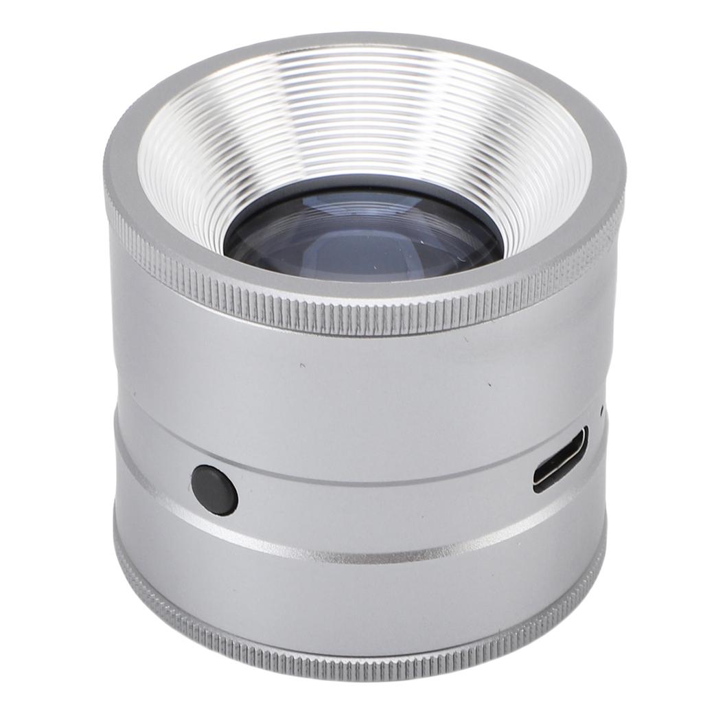 Lupă 10X cu Lumină Albă și Violetă Reîncărcabilă Lupă pentru Bijuterii cu Scară pentru