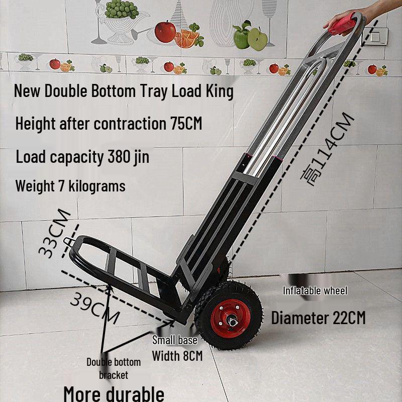 Heavy Duty Folding Stair Climbing Handcart - Portable Shopping and Luggage Cart