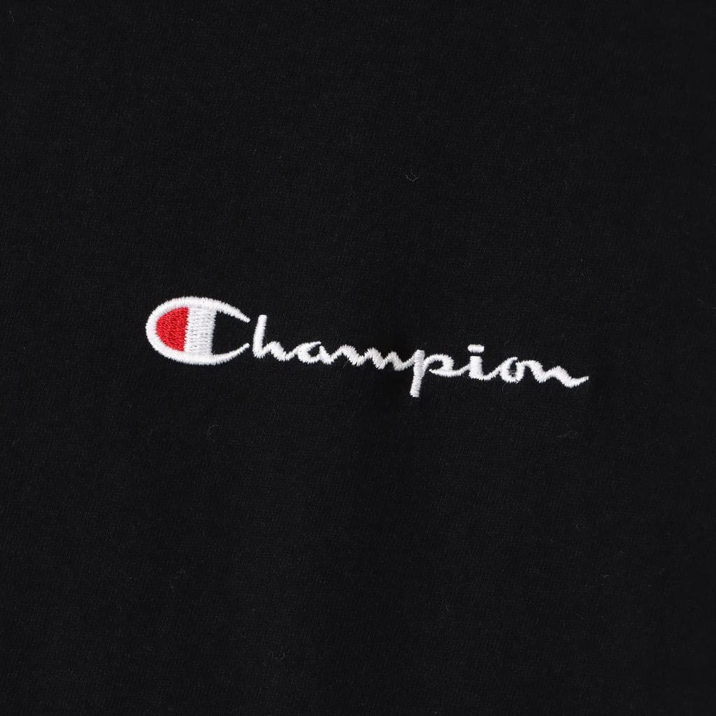 Champion Basic Long Sleeve Size Crew Embroidered Script Men's T-Shirt, Black, XL, 100% Cotton, Neck, Logo, C8-W420Z