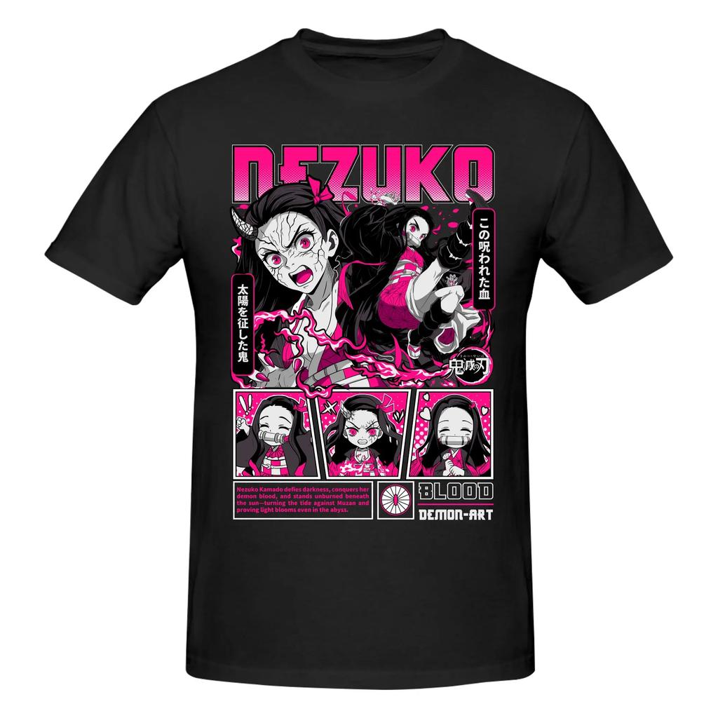 Hot Sale Demon Slayer T Shirts Cotton Tees Shirt Streetwear Round Neck Kokushibo Tokito Tshirt Casual Short Sleeve Clothing 2026 Summer