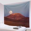Night Sky Moon Wall Hanging Tapestry Star Tapestry Psychedelic Black and White Tapestry Wall Hanging Suitable for Home