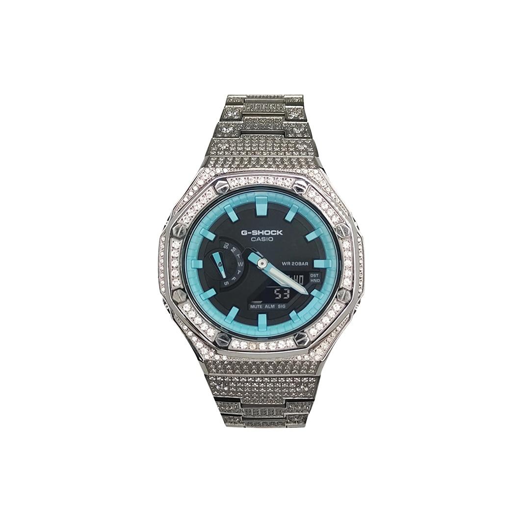 

CASIO Unisex Liquid Crystal,Analog Dual Display Series 44mm Black Watch GA-2100-1A1(Watch3--) Regular Watch Box
