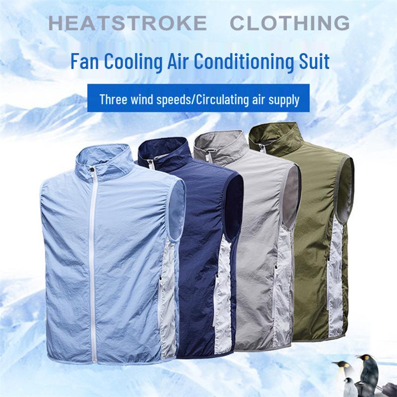 Summer Cooling Couple's Clothing: Lightweight, Air-Conditioned Skin-Friendly Jackets and Vests for Men and Women - Trendy Korean Style.