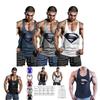 Hochwertiges Herren Bodybuilding Tank Top Muskel T-Shirt mit 3D Superman Design