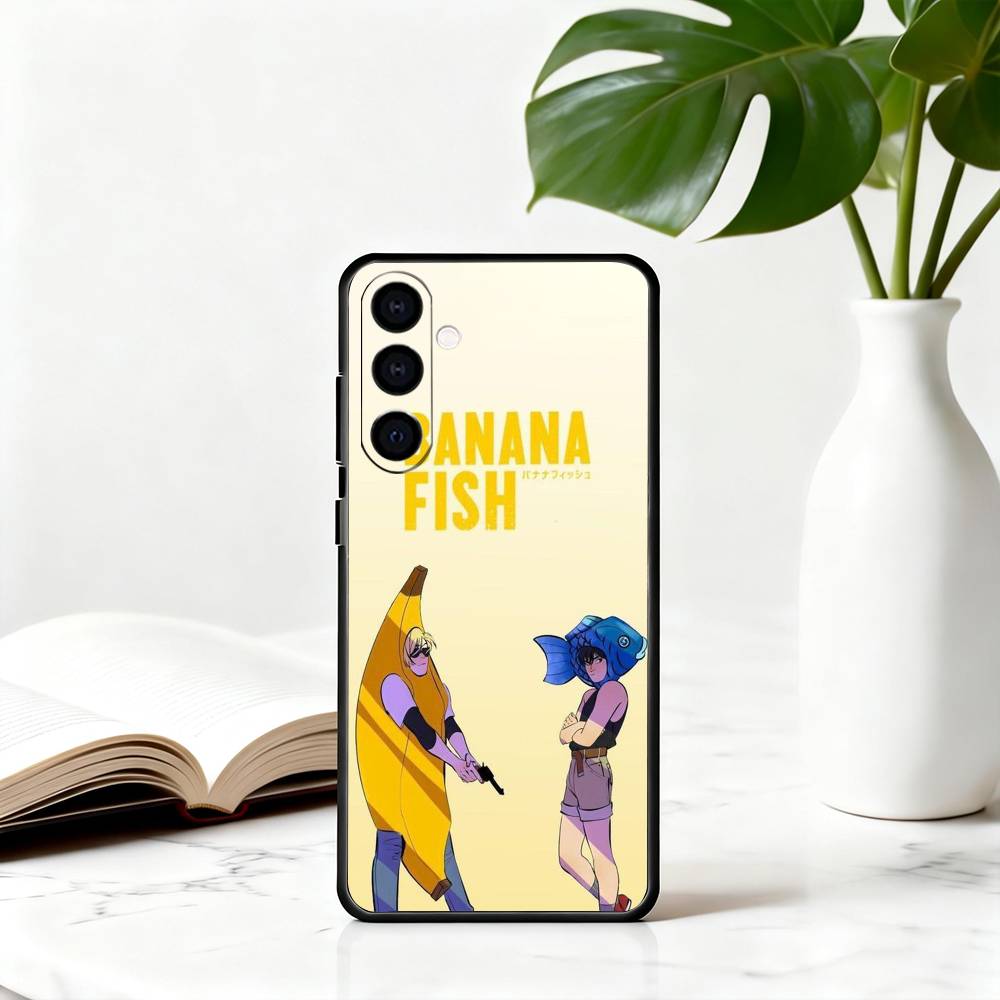 B-BANANA A-Ash L-Lynx F-FISH-es Phone Case For Samsung Galaxy A73,A72,A71,A70,A53,A52,A51,Others Soft Black Cover