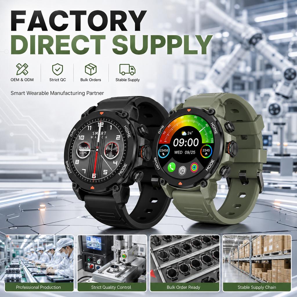 Factory Outdoor GPS Smart Watch 5ATM Waterproof AMOLED Custom Logo Sport Smartwatch with Bluetooth Calling